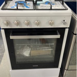 EUROMAID EFS54FC-SGW 540MM WHITE FREESTANDING OVEN WITH GAS COOKTOP WITH GAS OVEN TRIPLE GLAZED DOORS WITH 3 MONTH WARRANTY