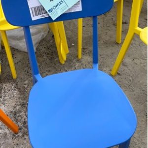 EX-HIRE BLUE ACRYLIC CHAIR SOLD AS IS