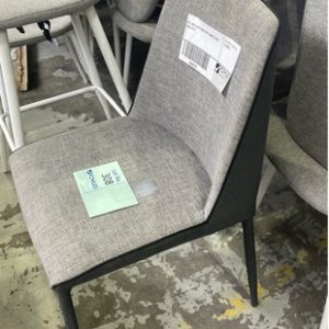 EX-HIRE LIGHT/DARK GREY DINING CHAIR SOLD AS IS