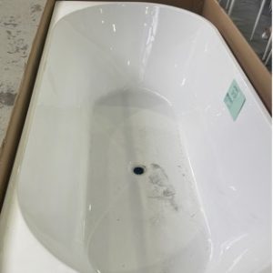 BTE1700 BACK TO THE WALL ACRYLIC BATH TUB IN GLOSS WHITE