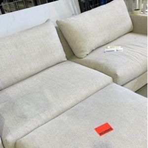 EX HIRE LARGE CREAM OVERSIZE COUCH SOLD AS IS