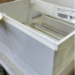 750MM SINGLE DRAWER WALL HUNG VANITY NO TOP SOLD AS IS IMPERFECT STOCK