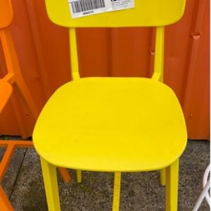 EX HIRE YELLOW BAR STOOL SOLD AS IS
