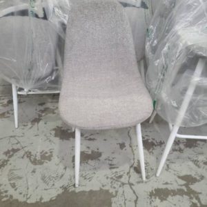 EX HIRE LIGHT GREY DINING CHAIR