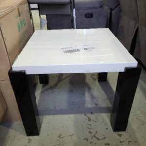 EX DISPLAY GLOSS WHITE SIDE TABLE SOME MARKS SOLD AS IS