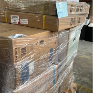 PALLET OF ASSORTED TOILET PANS AND 2 X GRANGE INWALL TOILET SUITES