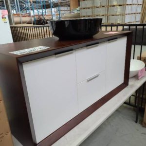 EX DISPLAY HAMILTON 1200 SOLID ASH WALL HUNG VANITY SOME MARKS SOLD AS IS