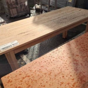 SOLID TIMBER OUTDOOR TABLE