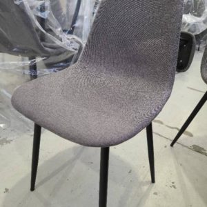 EX HIRE GREY DINING CHAIR WITH BLACK LEGS SOLD AS IS