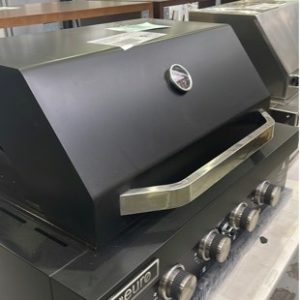 EX DISPLAY EAL900RBQBL 900MM BUILT IN BLACK BBQ WITH 4 BURNERS BLUE LED KNOB WITH 3 MONTH WARRANTY **SCRATCHED SOLD AS IS***