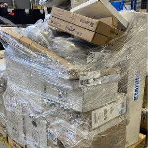 PALLET OF ASSORTED CLARK SINKS AND CAROMA LUNA TOILET SUITE X 2