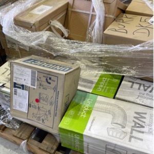 PALLET OF ASSORTED FLUES AND MISC TOILET PANS