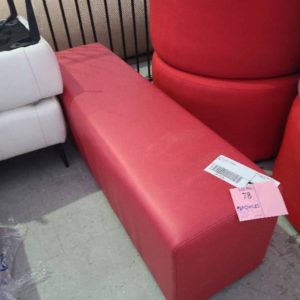 EX HIRE RED OTTOMAN SOLD AS IS