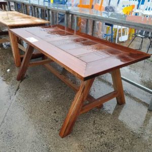 SPOTTED GUM PARK BENCH TABLE 1800MM X 900MM
