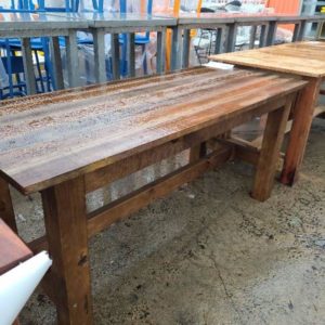 HARDWOOD TIMBER STAINED TABLE 1700MM X 700MM