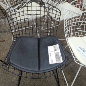 EX HIRE BLACK METAL CURVED BACK CHAIR SOLD AS IS