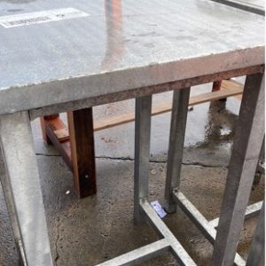 EX HIRE METAL SQUARE BAR TABLE SOLD AS IS