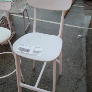 EX HIRE WHITE ACRYLIC BARSTOOL SOLD AS IS
