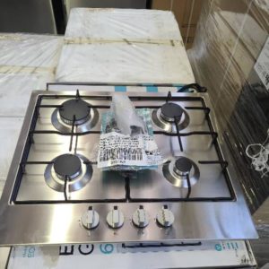 BRAND NEW ESATTO CONVERTED LPG GAS COOKTOP MODEL ECG6F S/STEEL 600MM 4 BURNER WITH ENAMEL TRIVETS FRONT CONTROLS ELECTRONIC IGNITION FLAME FAILURE SAFETY WITH 2 YEAR WARRANTY