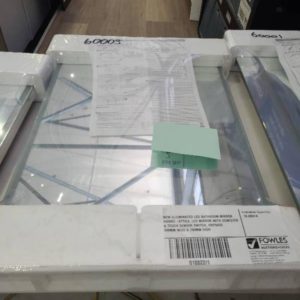 NEW ILLUMINATED LED BATHROOM MIRROR R60003-ATTICA LED MIRROR WITH DEMISTER & TOUCH SENSOR SWITCH RRP$439 500MM WIDE X 700MM HIGH