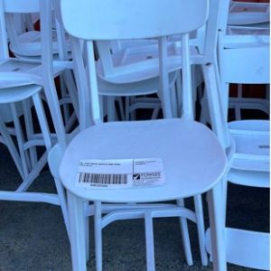 EX-HIRE WHITE ACRYLIC BAR STOOL SOLD AS IS