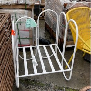 EX HIRE WHITE METAL CHAIR FRAME SOLD AS IS