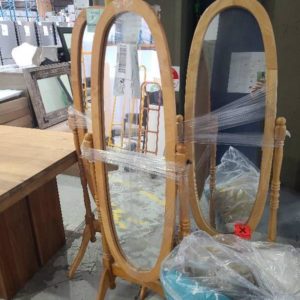 EX HIRE - TIMBER FRAMED DRESSING MIRROR SOLD AS IS