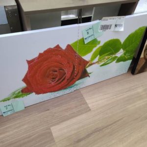 EX HIRE WALL ART - PAIR THAT MAKES ONE PICTURE OF A ROSE