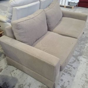 SECOND HAND BEIGE COUCH SOLD AS IS