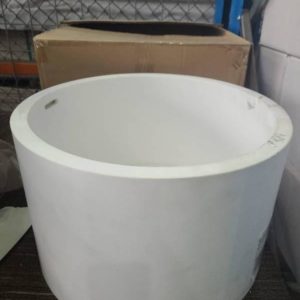 CUSTOM MATTE WHITE ROUND BASIN 420X420X261MM IDEAL TO BE USED A PLANT POT