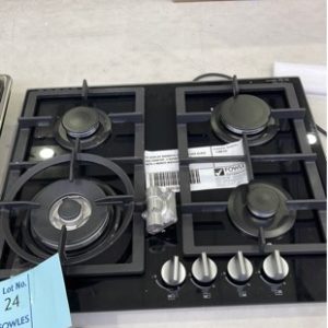 EX DISPLAY BAUMATIC 600MM BLACK GLASS GAS COOKTOP 4 BURNER BSGH64 WITH 3 MONTH WARRANTY