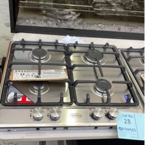 EX DISPLAY BELLING GHU60GCS 600MM GAS COOKTOP WITH 3 MONTH WARRANTY