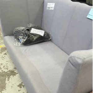 EX HIRE BLACK COUCH WITH REMOVEABLE WASHABLE COVER SOLD AS IS **NO SEAT CUSHIONS SOLD AS IS**