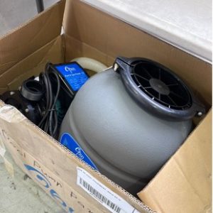 BOX OF POOL EQUIPMENT SOLD AS IS