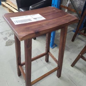 EX DISPLAY HOME FURNITURE - TIMBER STOOL SOLD AS IS