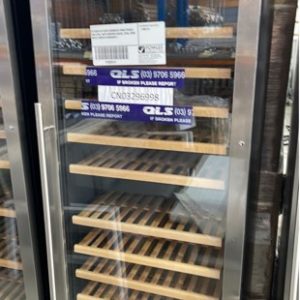 EX DISPLAY EURO E430WSCS1 WINE FRIDGE 450 LITRE WITH WOODEN RACKS DUAL ZONE WITH 3 MONTH WARRANTY