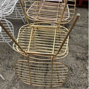 EX HIRE GOLD METAL CHAIR SOLD AS IS