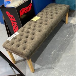 EX DISPLAY BUTTON UPHOLSTERED OTTOMAN SOLD AS IS