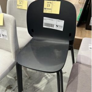 EX DISPLAY BLACK ACRYLIC CHAIR SOLD AS IS