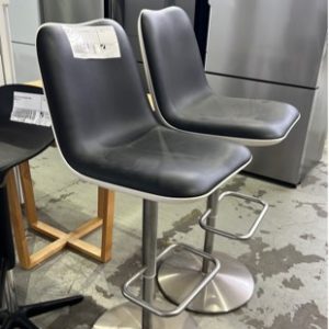 EX DISPLAY BLACK & WHITE BAR STOOL SOLD AS IS