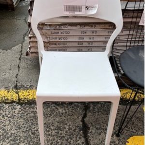 EX DISPLAY WHITE CHAIR SOLD AS IS