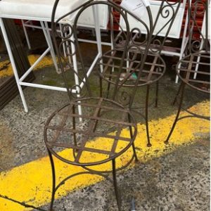 EX DISPLAY CAST IRON CHAIR SOLD AS IS