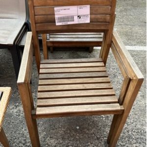 EX DISPLAY SLAT TIMBER CHAIR SOLD AS IS