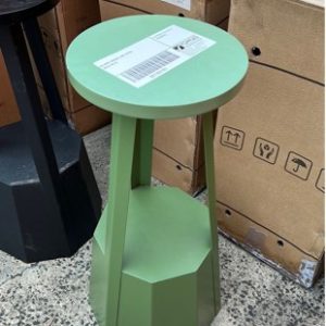 EX HIRE GREEN LOW STOOL SOLD AS IS