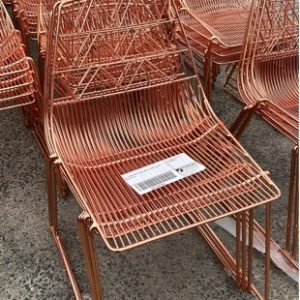 EX-HIRE ROSE GOLD METAL WIRE CHAIR SOLD AS IS