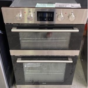 EX DISPLAY EURO EO8060DX 60CMX 80CM DOUBLE OVEN 7 COOKING FUNCTIONS ON BOTTOM OVEN AND 4 COOKING FUNCTIONS ON TOP OVEN WITH 3 MONTH WARRANTY