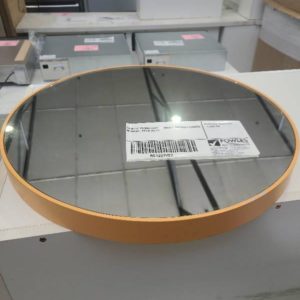 SAMPLE FURNITURE - SMALL ROUND FRAMED MIRROR SOLD AS IS