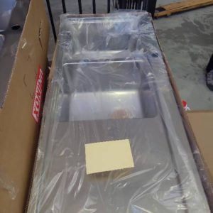 EX-DISPLAY UKINOX DOUBLE BOWL STAINLESS STEEL SINK SOLD AS IS