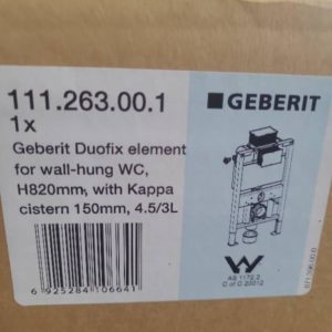 GERBERIT DUOFIX UNDER COUNTER CONCEALED CISTERN 111.263.00.1
