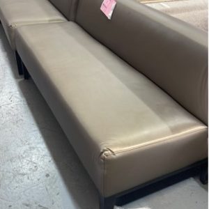 EX HIRE BRONZE PU BENCH SEAT SOLD AS IS